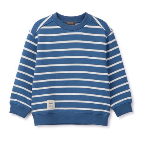 스트라이프 기모 티셔츠