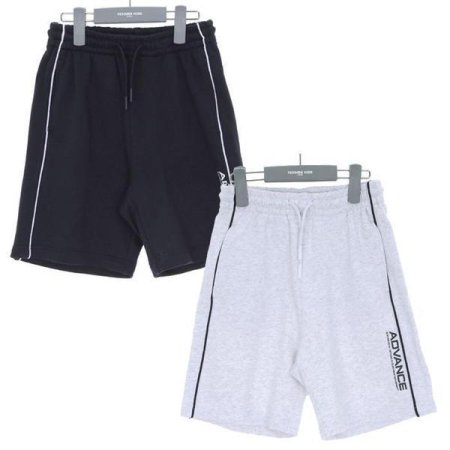 파이핑 배색 5부 트레이닝 팬츠