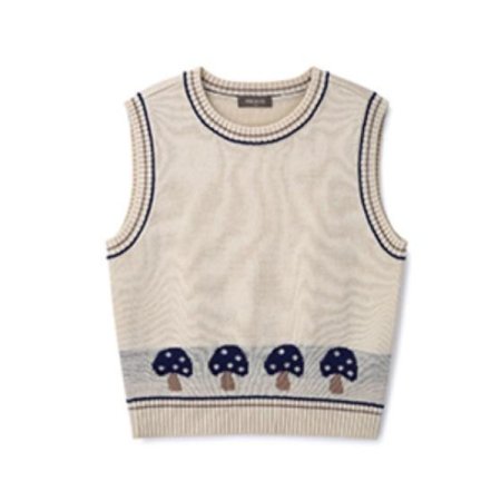 키즈 머쉬룸 니트 베스트