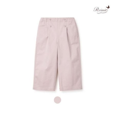 여아 단추 주름 와이드 팬츠