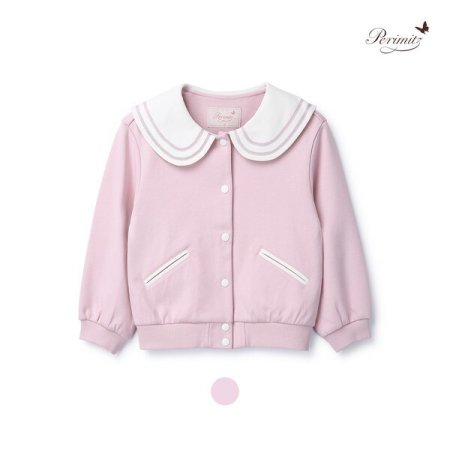 여아 키즈 빅 카라 자켓