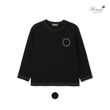 아동 키즈 블랙 배색 티셔츠