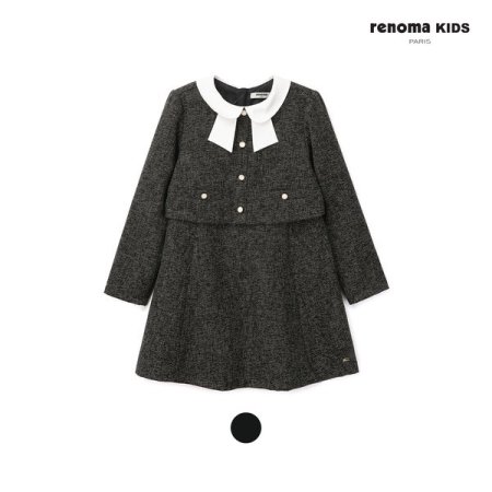 여아 일체형 트위드 원피스