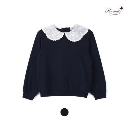 아동 여아 레이스 카라 맨투맨