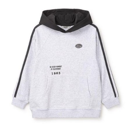 주니어 남아 배색 라글란 후드 티셔츠