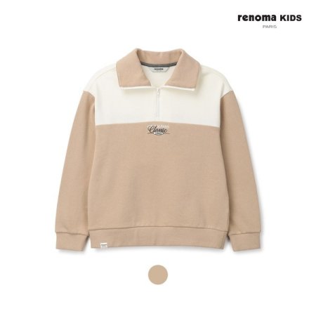 남아 칼라 블록 아노락 맨투맨