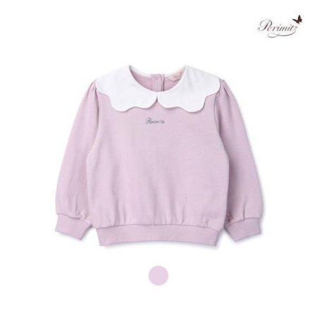 아동 여아 물결 카라 맨투맨