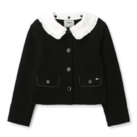 여아 탈부착 카라 트위드 자켓