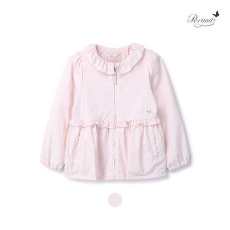 아동 여아 핑크 프릴 집업 점퍼