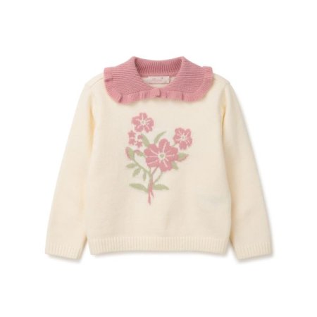 아동 여아 플라워 풀오버 니트