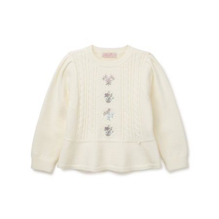 아동 여아 플라워 겨울 니트