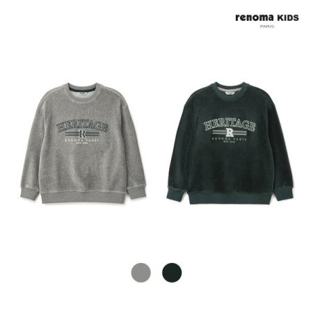 남아 골지 벨로아 자수 포인트 맨투맨