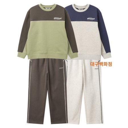 남아 기모 파이핑 트레이닝복 세트