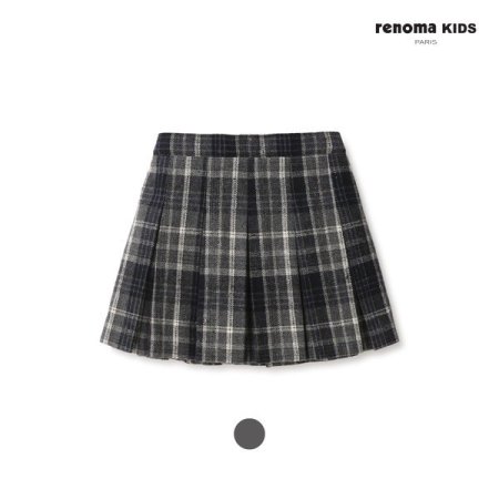 초등 여아 모직 체크 스커트