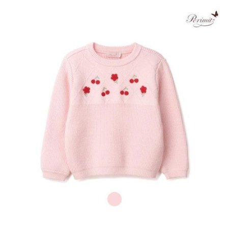 아동 여아 체리 풀오버 니트
