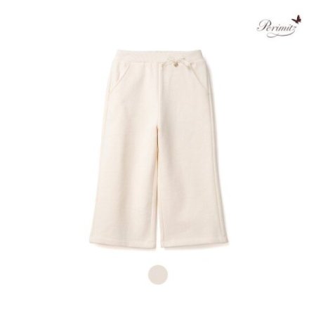 여아 뽀글 기모 세미와이드 바지