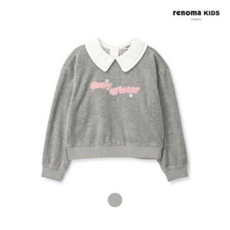 여아 두겹 카라 세미 크롭 맨투맨