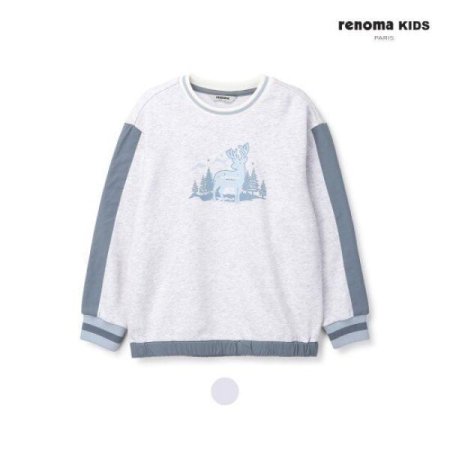 남아 화섬 배색 기모 맨투맨