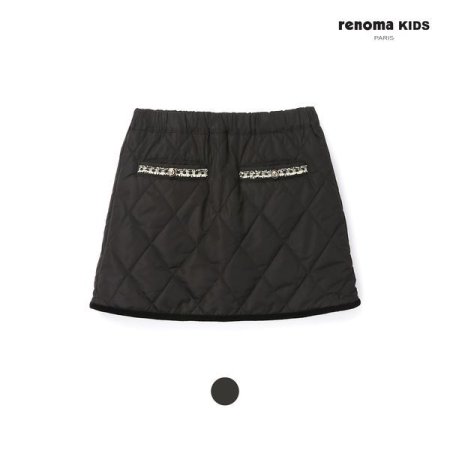 초등 여아 블랙 패딩 스커트