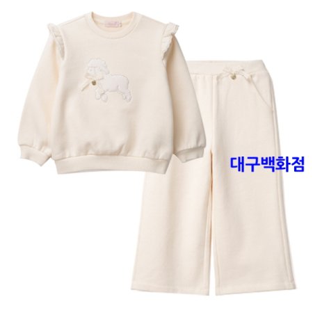 여아 양 포인트 기모 상하복 세트