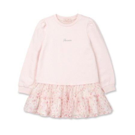 여아 플라워 쉬폰 롱 티셔츠