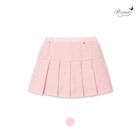키즈 여아 트위드 주름 스커트