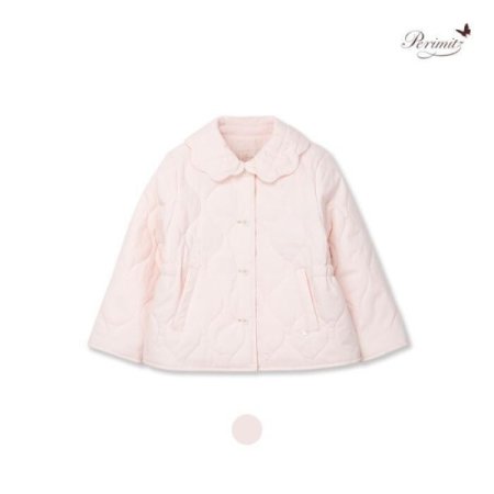 여아 스칼럽 카라 퀼팅 패딩 점퍼