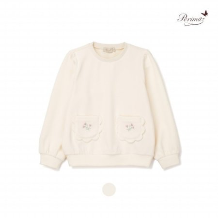 여아 테리 플라워 포켓 맨투맨