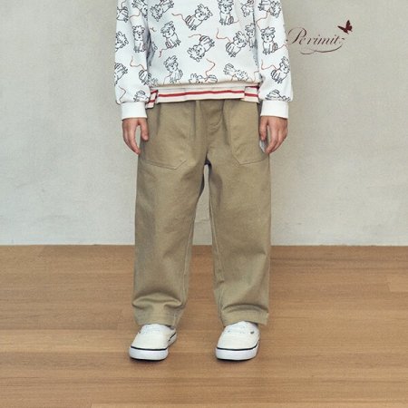 키즈 아동 아웃 포켓 치노 면바지