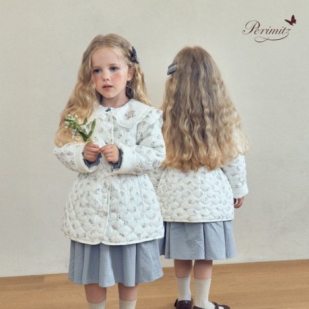 여아 어깨 프릴 퀼팅 점퍼