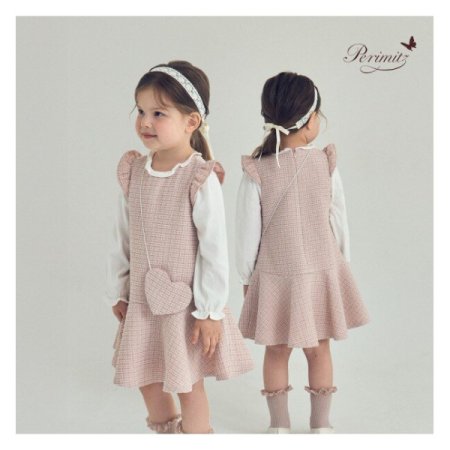 여아 가방 세트 트위드 원피스