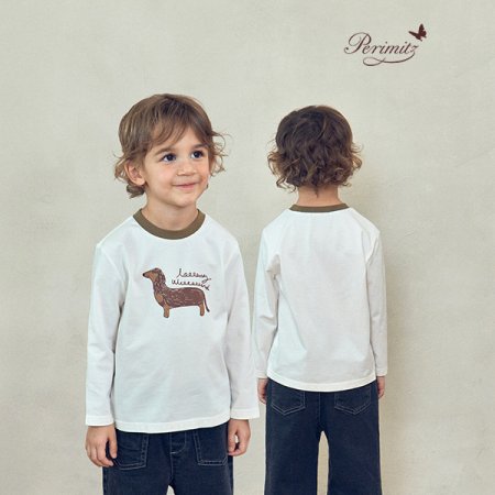 아동 강아지 그래픽 티셔츠