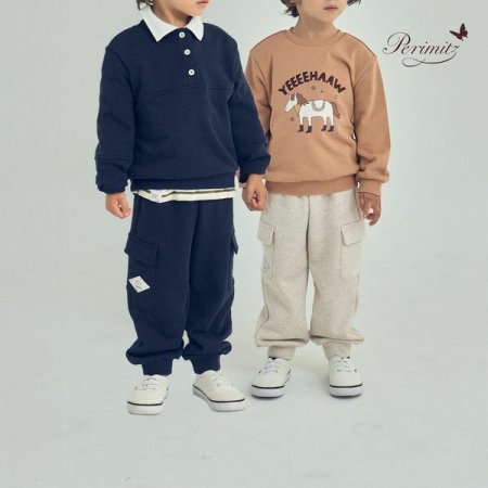 키즈 아동 아웃 포켓 조거 팬츠