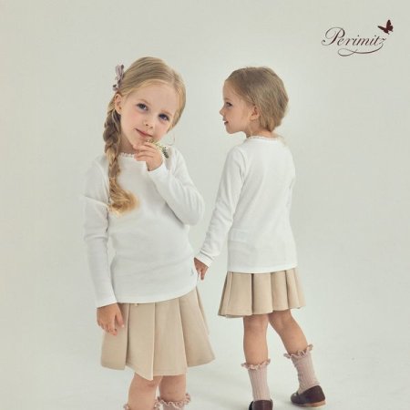 레베끌레 아동 여아 핫픽스 골지 티셔츠