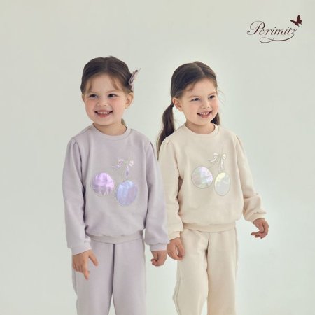 키즈 여아 오로라 체리 맨투맨