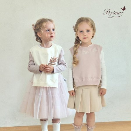 키즈 여아 레이어드 니트 베스트