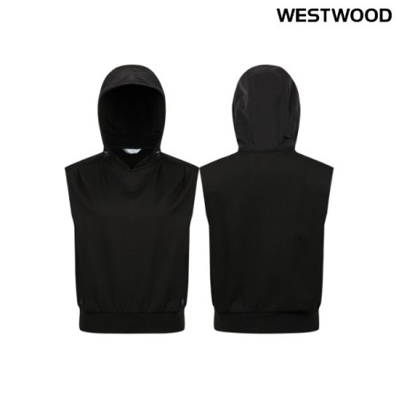 조끼형 여성 후드티