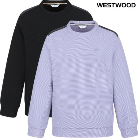 우먼 어깨 배색 맨투맨