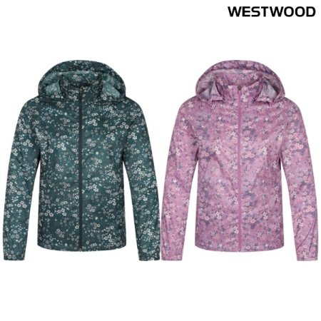 프린트 방풍 여성 자켓