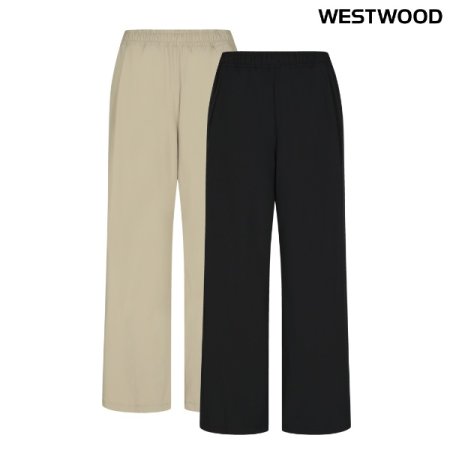 우먼 기본 와이드 밴드팬츠