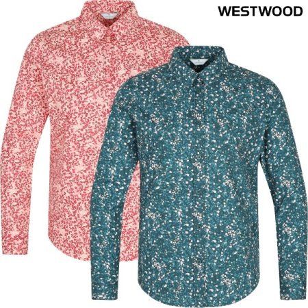 우먼 플라워 프린트 셔츠