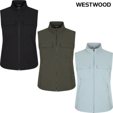 우븐 포켓 방풍 베스트