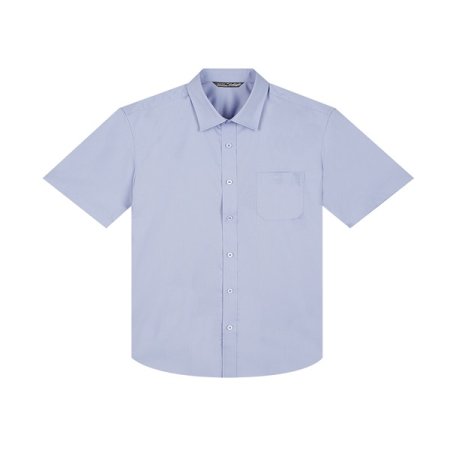 반소매 솔리드 트윌 반팔 셔츠