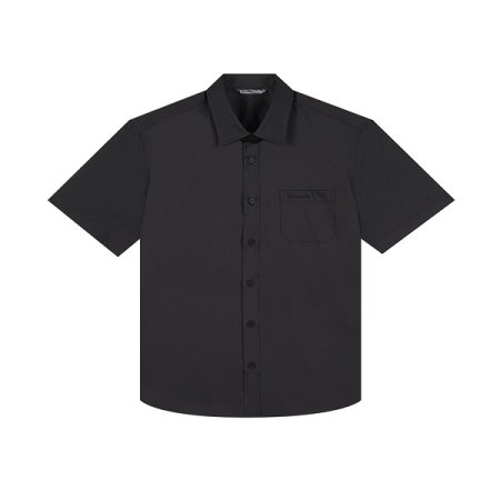 반소매 솔리드 트윌 반팔 셔츠