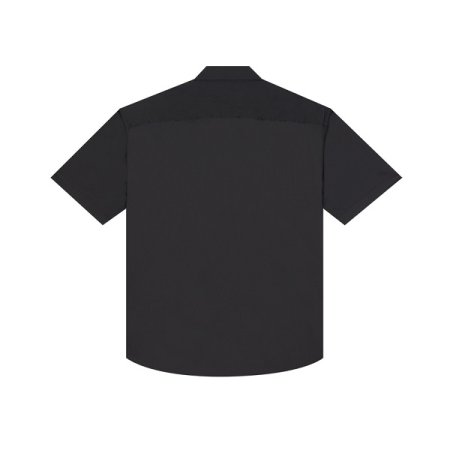 반소매 솔리드 트윌 반팔 셔츠