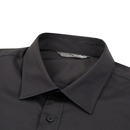 반소매 솔리드 트윌 반팔 셔츠