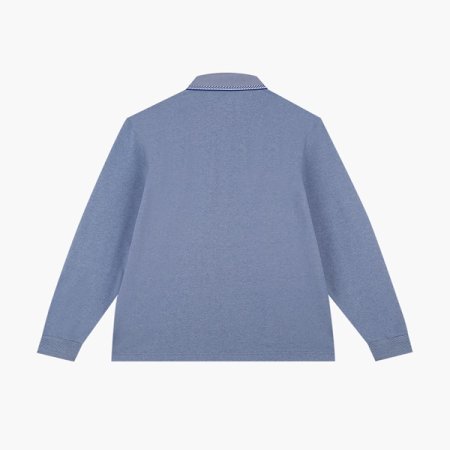 투톤 피케조직 자카드 카라티셔츠