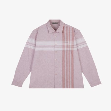 캐주얼 블록 핑크 남방