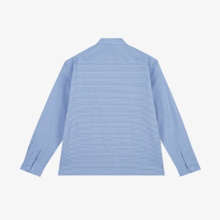 캐주얼 써커 솔리드 셔츠