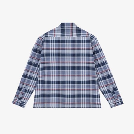 변형 깅엄 체크 패턴 셔츠